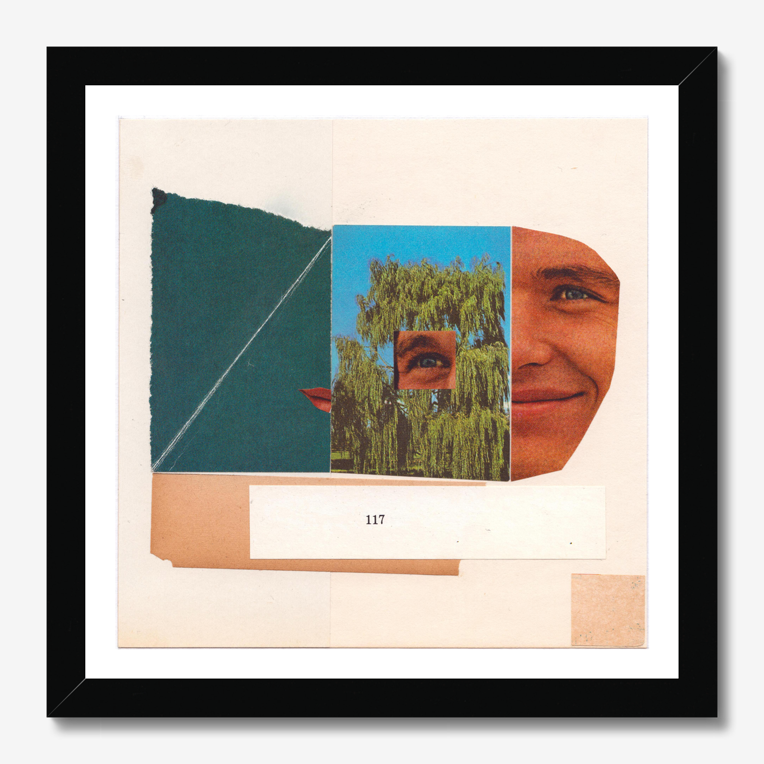 Square abstract framed wall art titled '117' by Sunday Morning. Premium Giclée print.