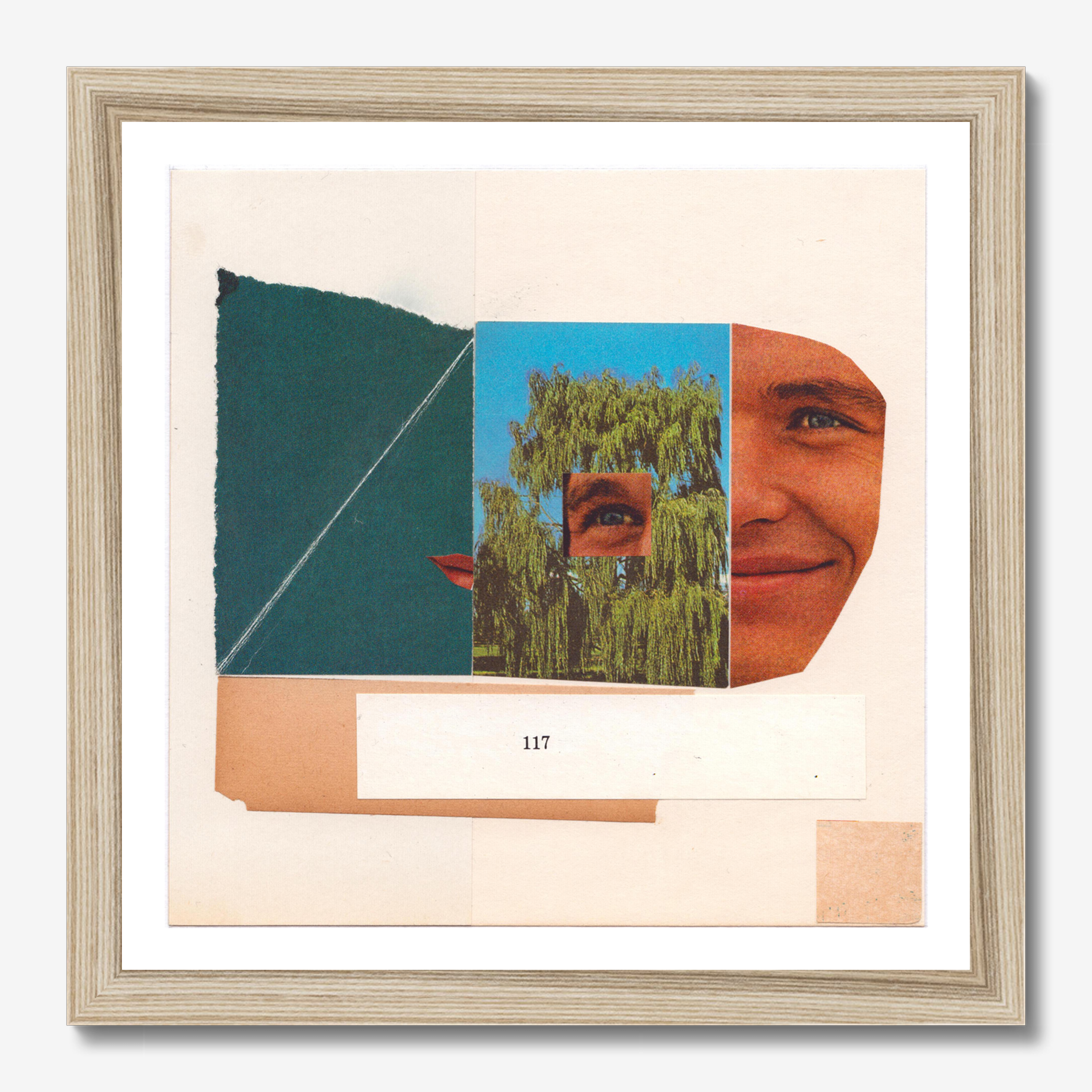 Square abstract framed wall art titled '117' by Sunday Morning. Premium Giclée print.
