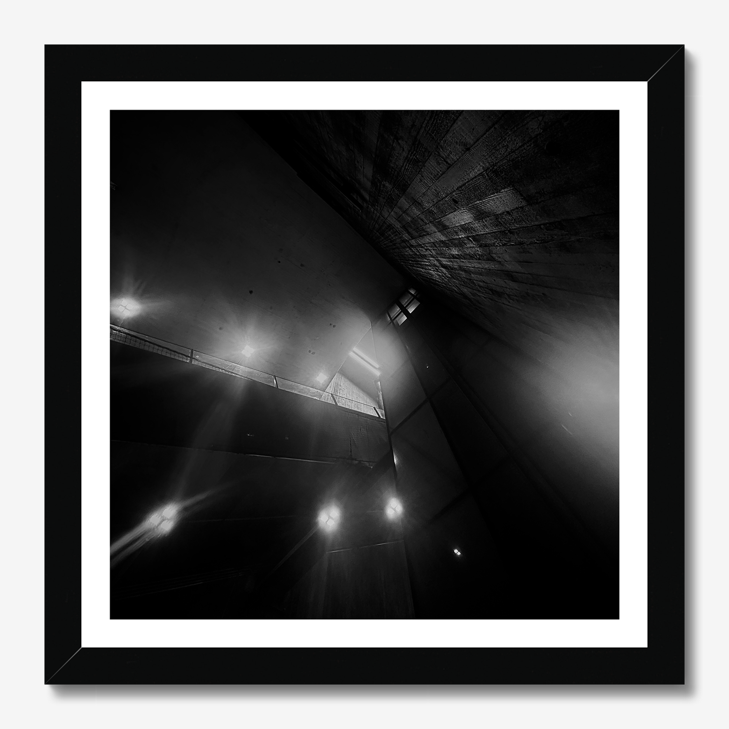 Square photography framed wall art titled 'Brute' by Sunday Morning. Premium Giclée print.