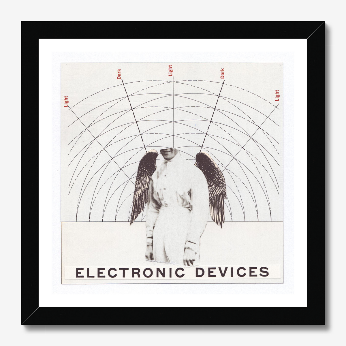 Abstract square wall art titled 'Devices' by Sunday Morning — museum-quality giclée print.