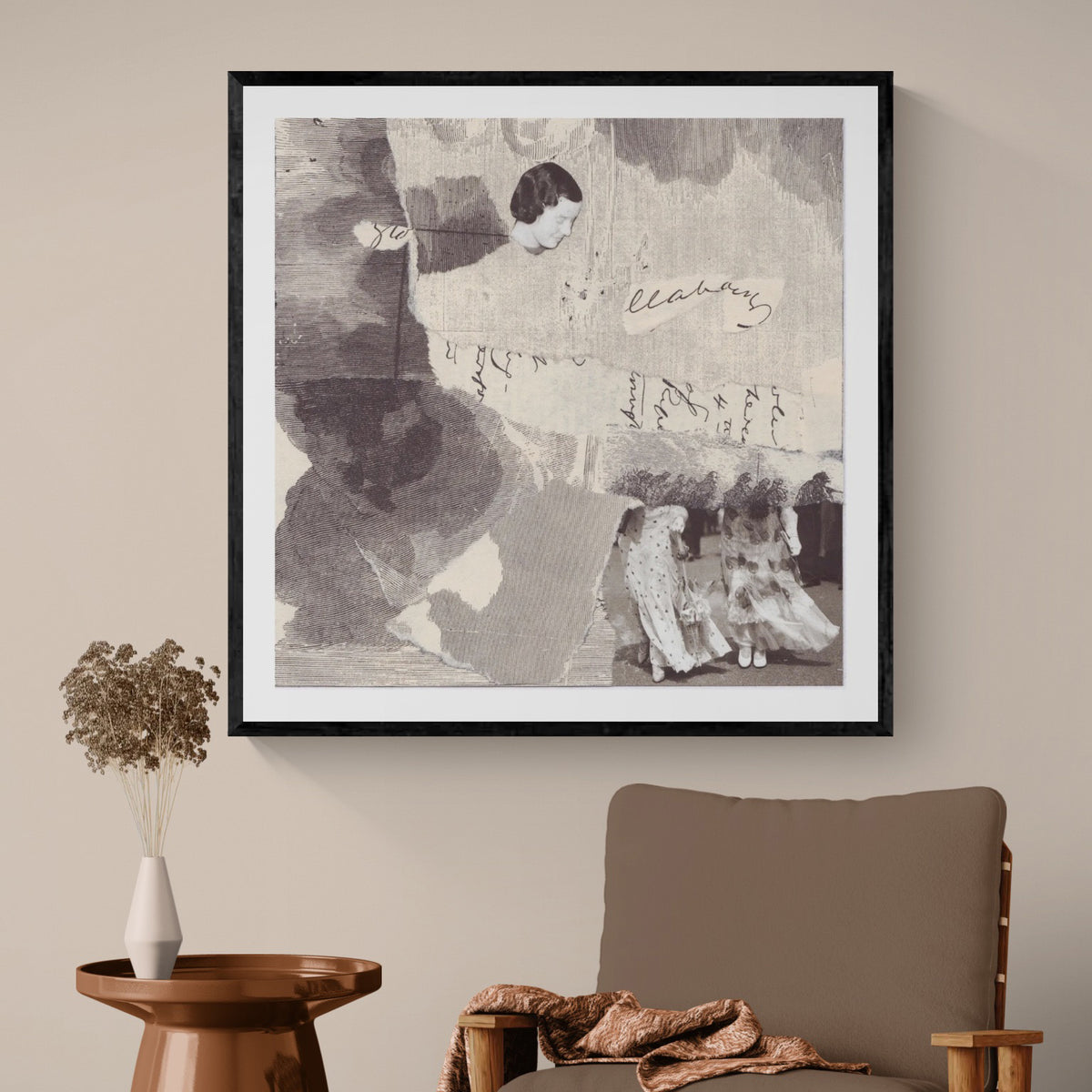 Abstract square wall art titled 'Etch' by Sunday Morning — museum-quality giclée print.