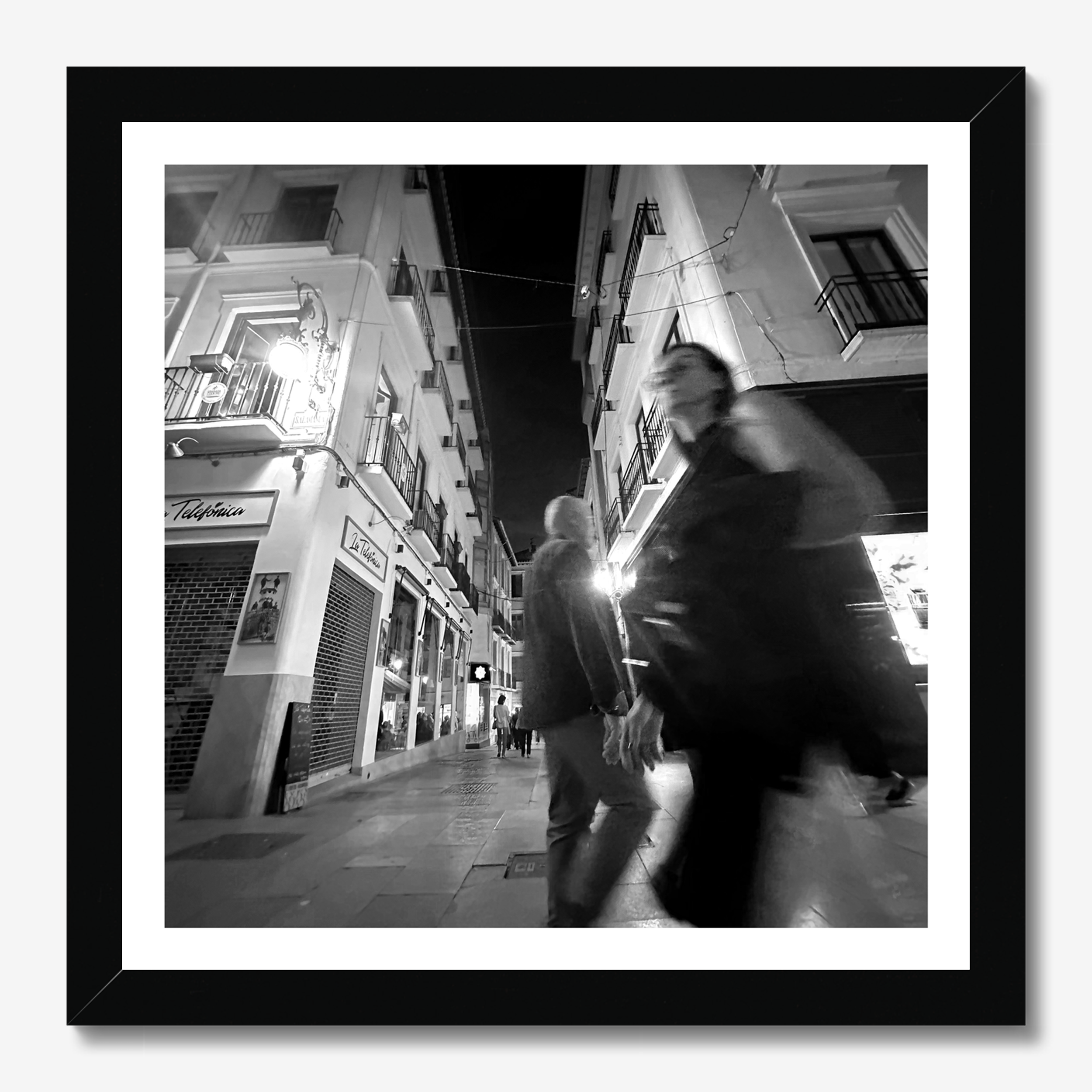 Square photography framed wall art titled 'Ghosts' by Sunday Morning. Premium Giclée print.
