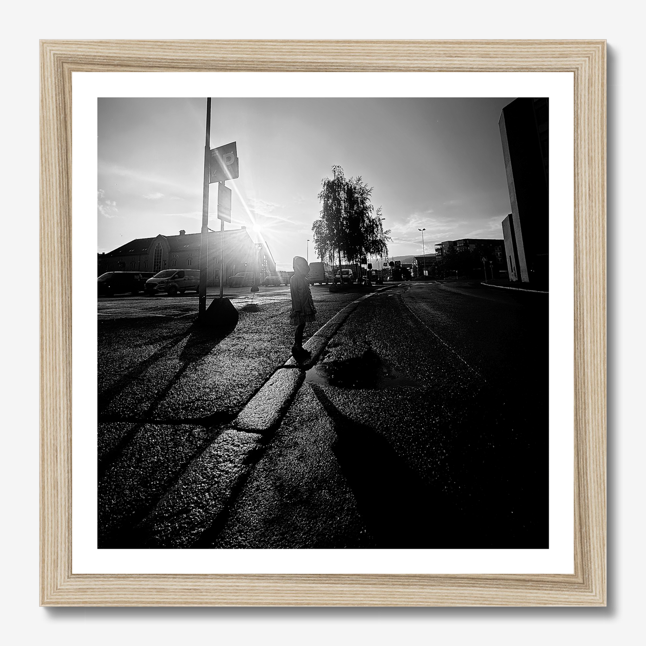 Square photography framed wall art titled 'Hood' by Sunday Morning. Premium Giclée print.