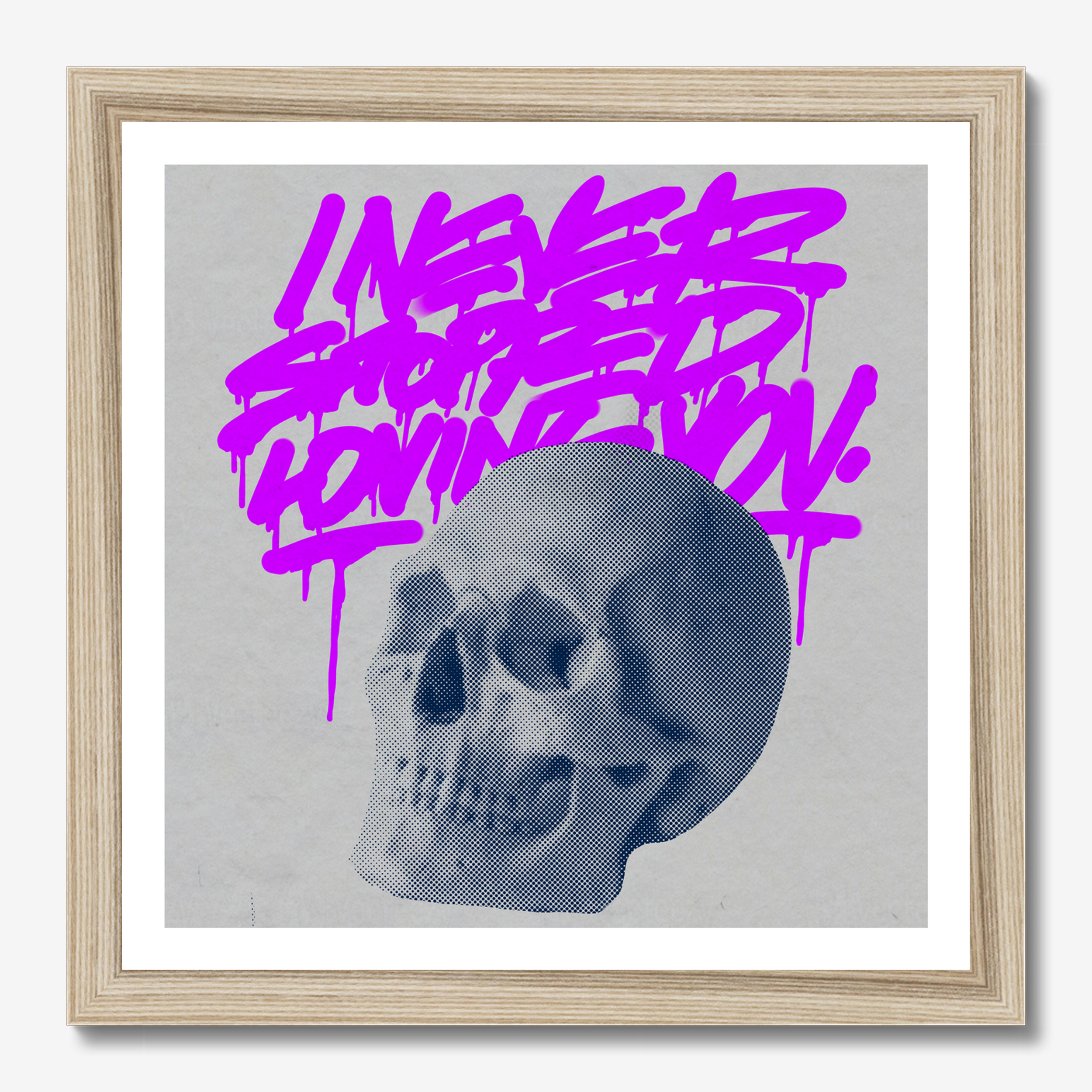 Square illustrative framed wall art titled 'I Never Stopped Loving You' by Sunday Morning. Premium Giclée print.