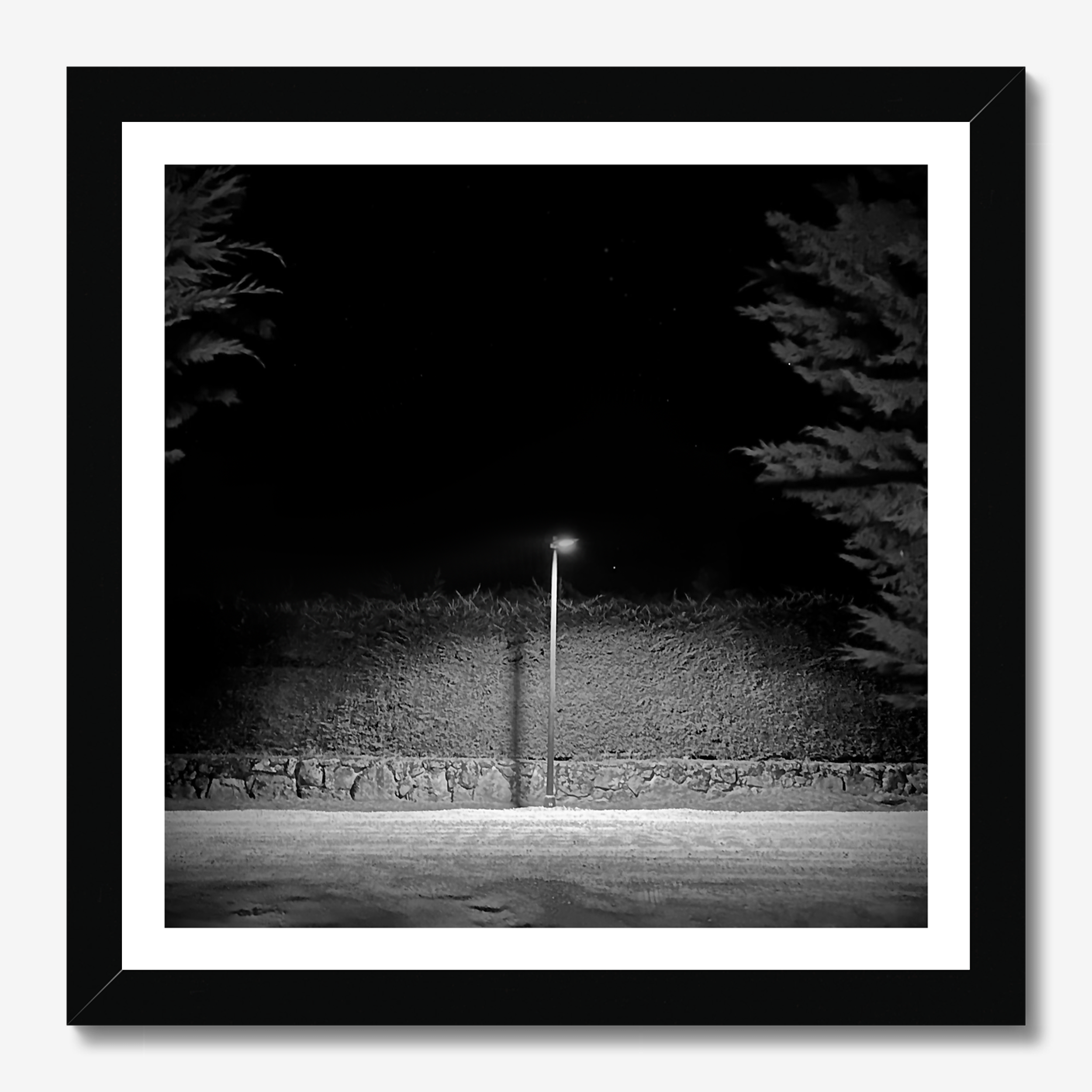 Square photography framed wall art titled 'Lonely' by Sunday Morning. Premium Giclée print.