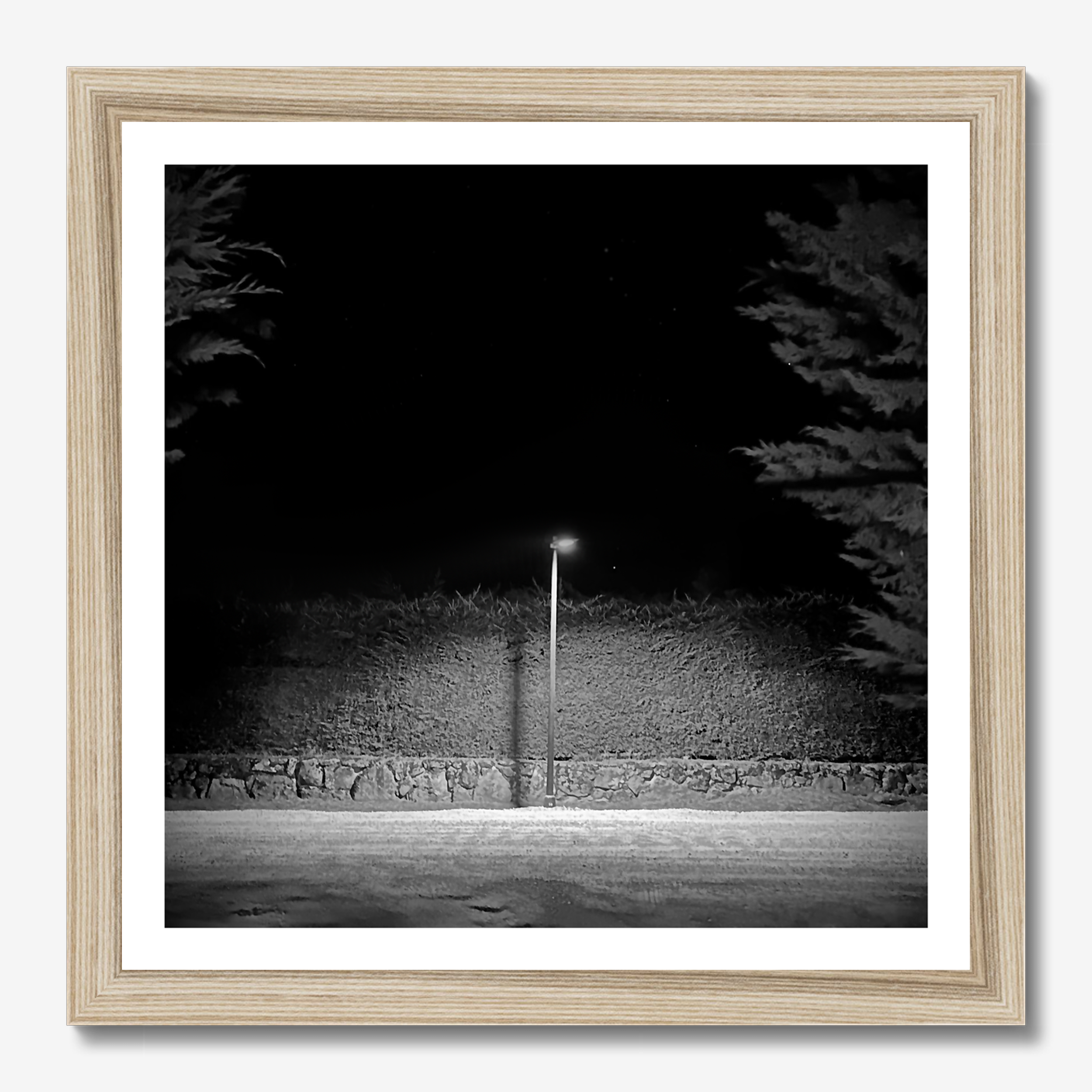 Square photography framed wall art titled 'Lonely' by Sunday Morning. Premium Giclée print.