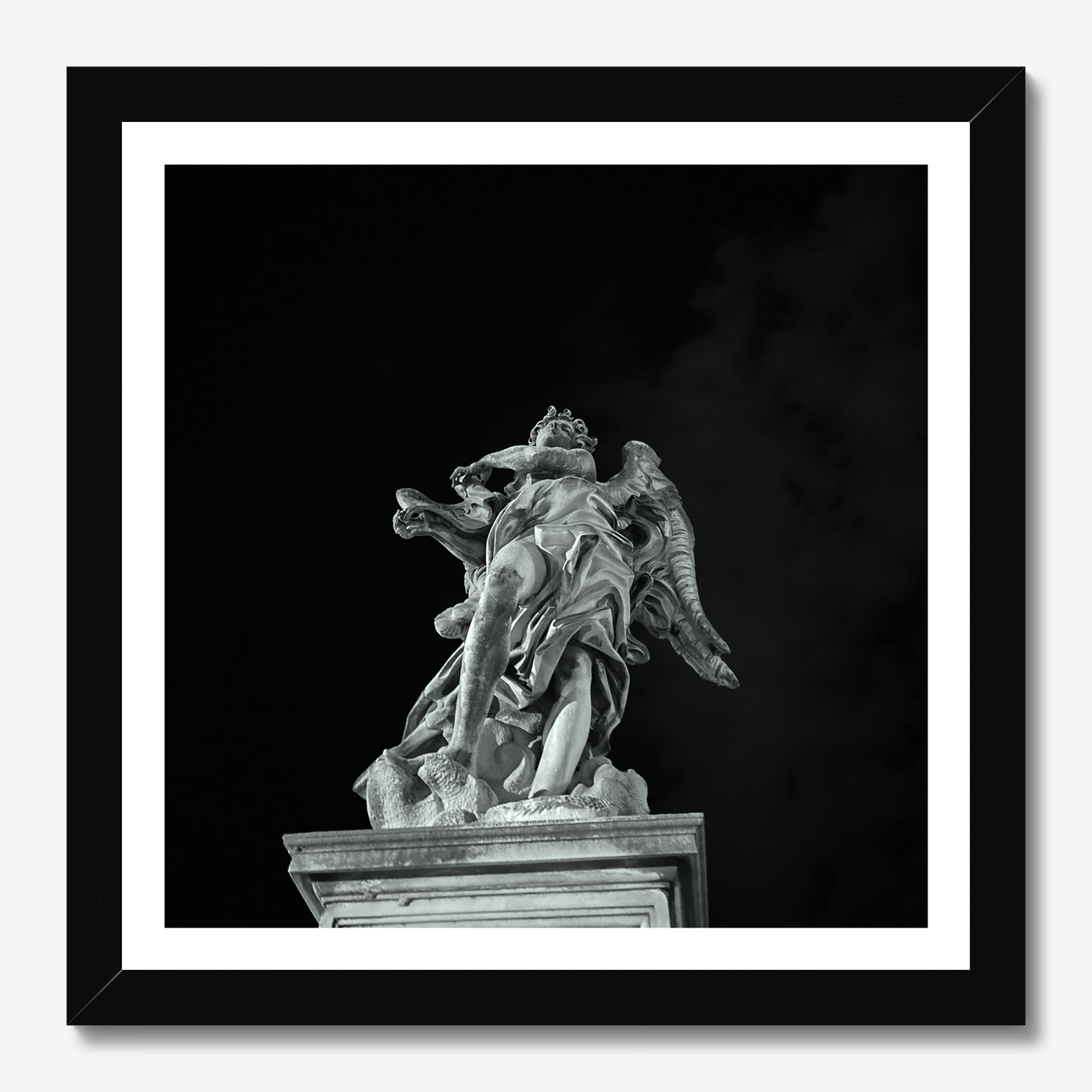 Square photography framed wall art titled 'Mike' by Sunday Morning. Premium Giclée print.