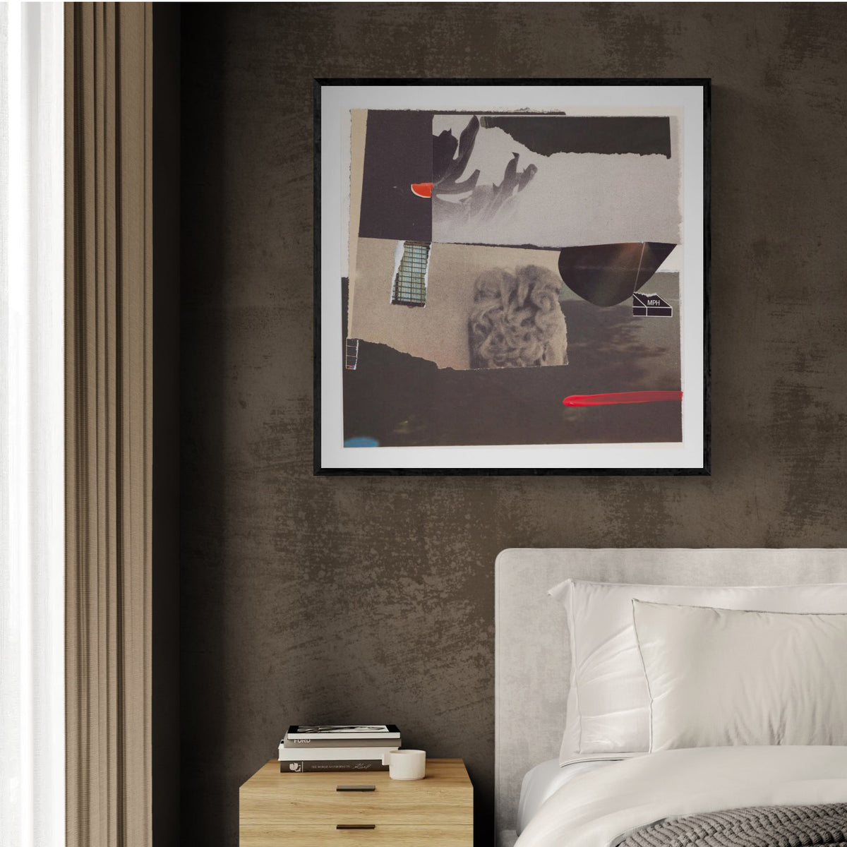 Abstract square wall art titled 'MPH' by Sunday Morning — museum-quality giclée print.