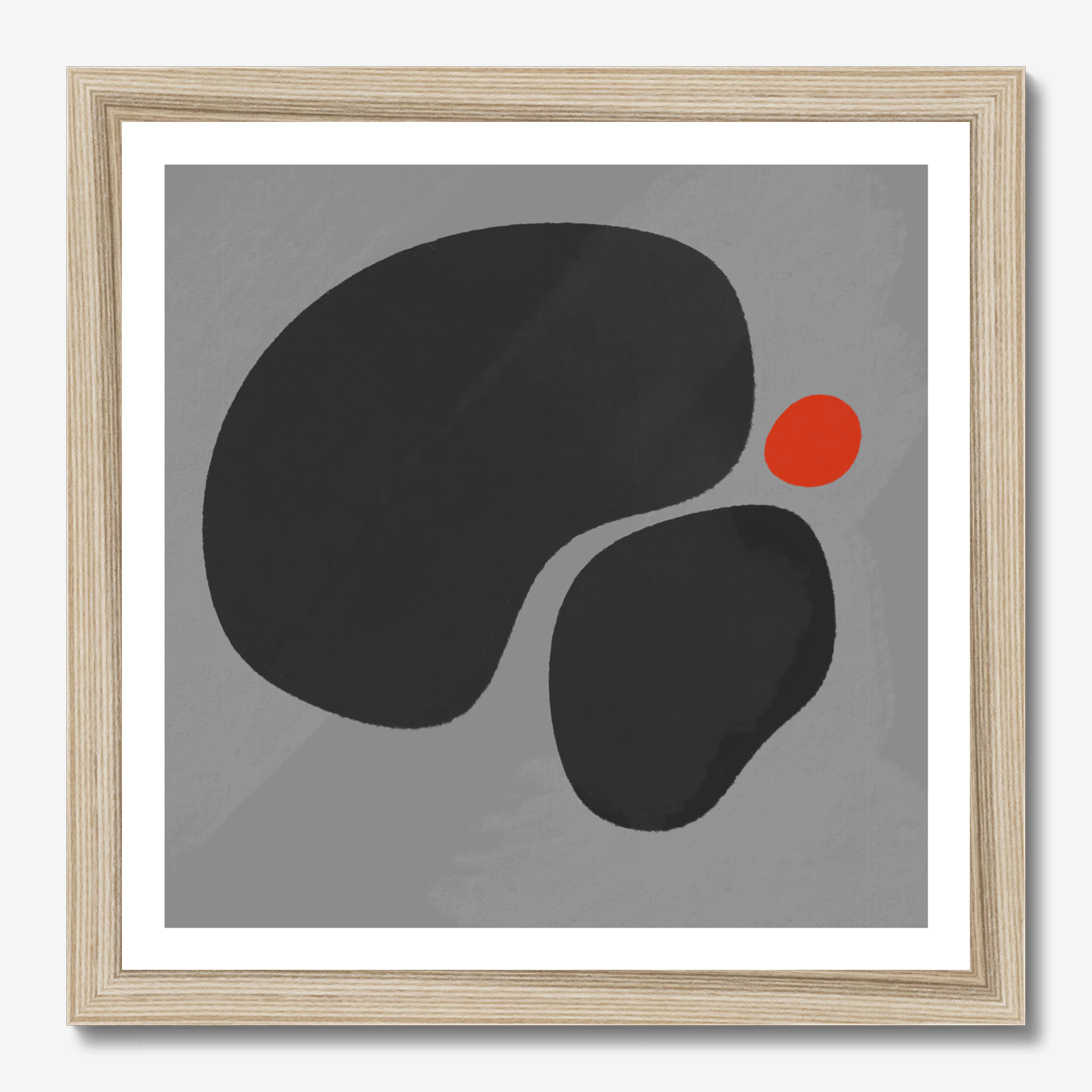 Square abstract framed wall art titled 'No 2' by Sunday Morning. Premium Giclée print.