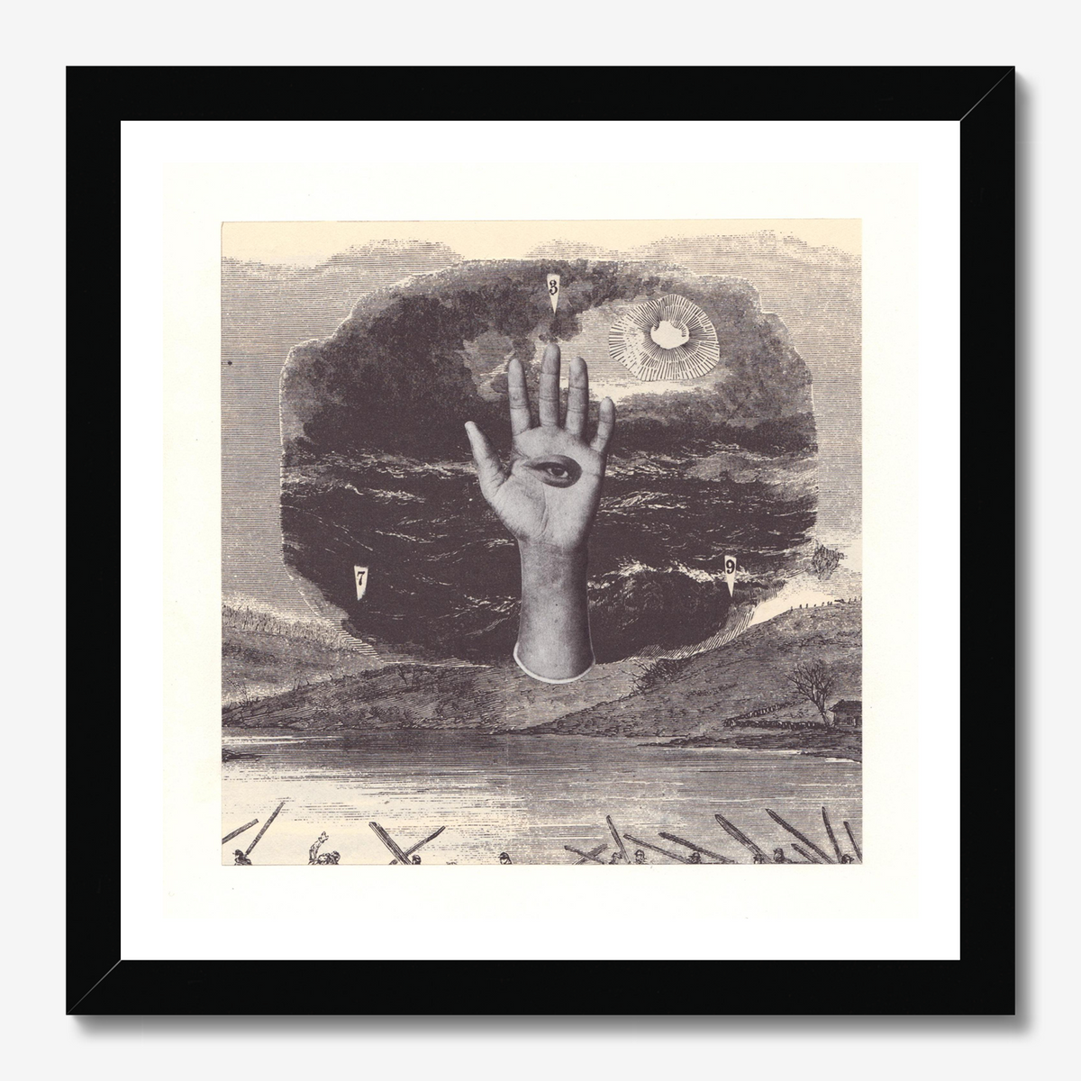 Abstract square wall art titled 'Ojo' by Sunday Morning — museum-quality giclée print.
