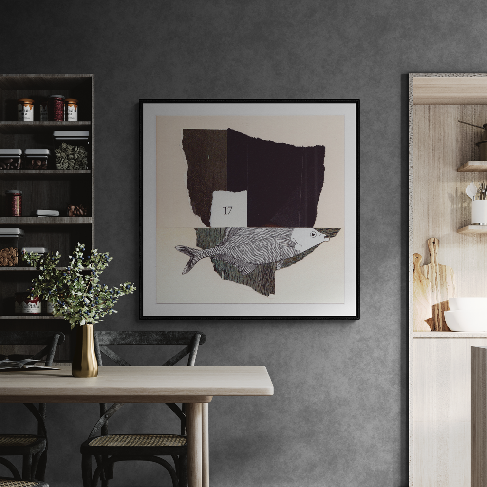 Square abstract framed wall art titled 'Pisces Virgo Axis' by Sunday Morning. Premium Giclée print.