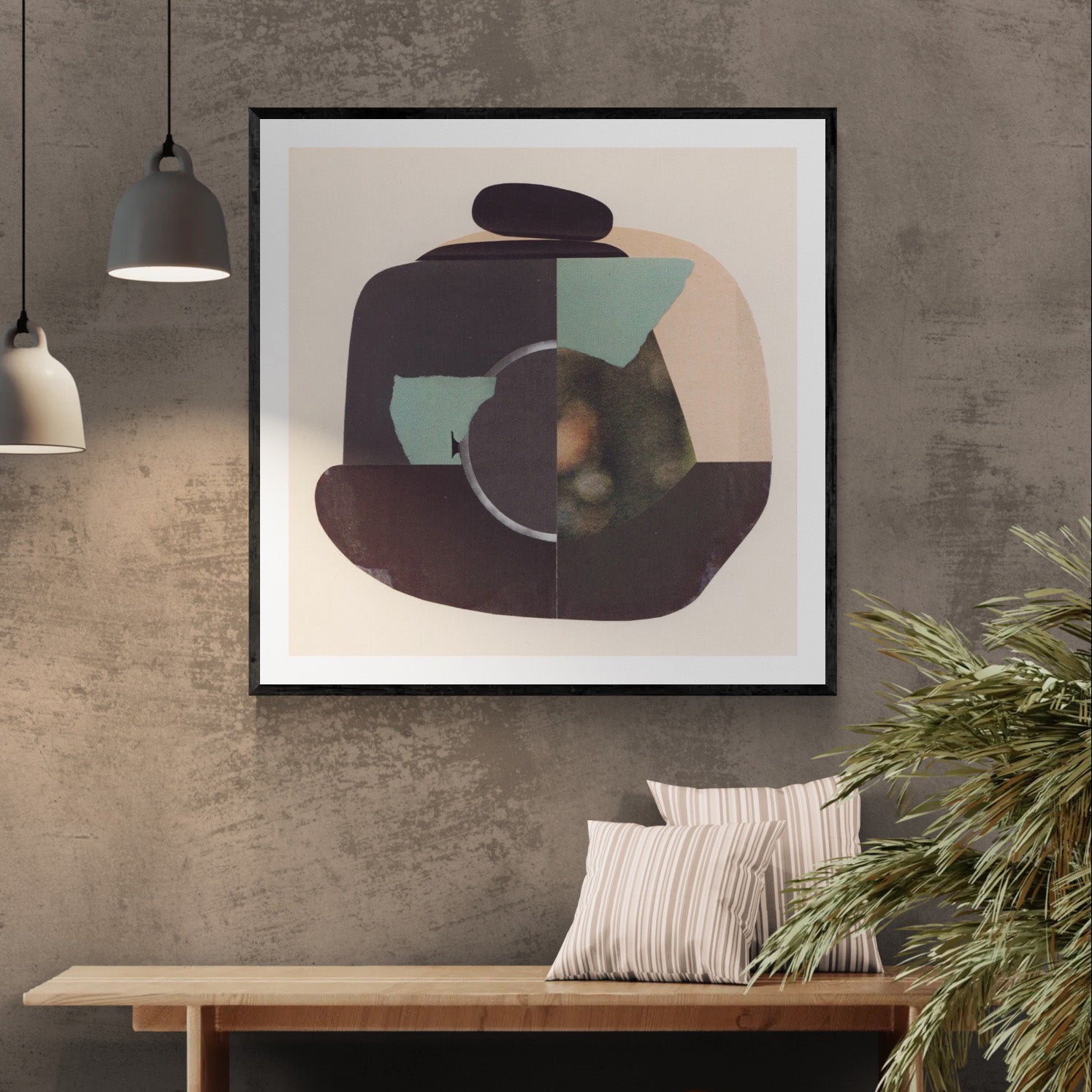 Abstract square wall art titled 'Plumb' by Sunday Morning — museum-quality giclée print.