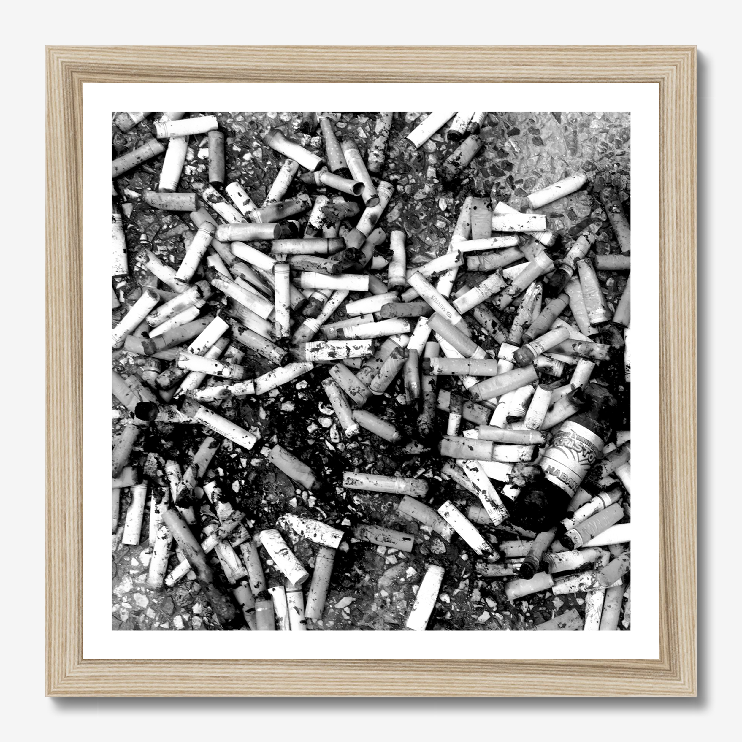 Square photography framed wall art titled 'Ruff Night' by Sunday Morning. Premium Giclée print.