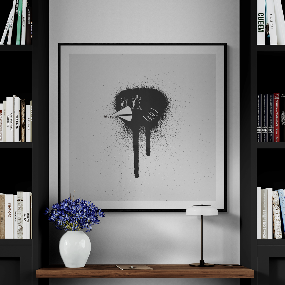 Bird | Abstract Square Wall Art