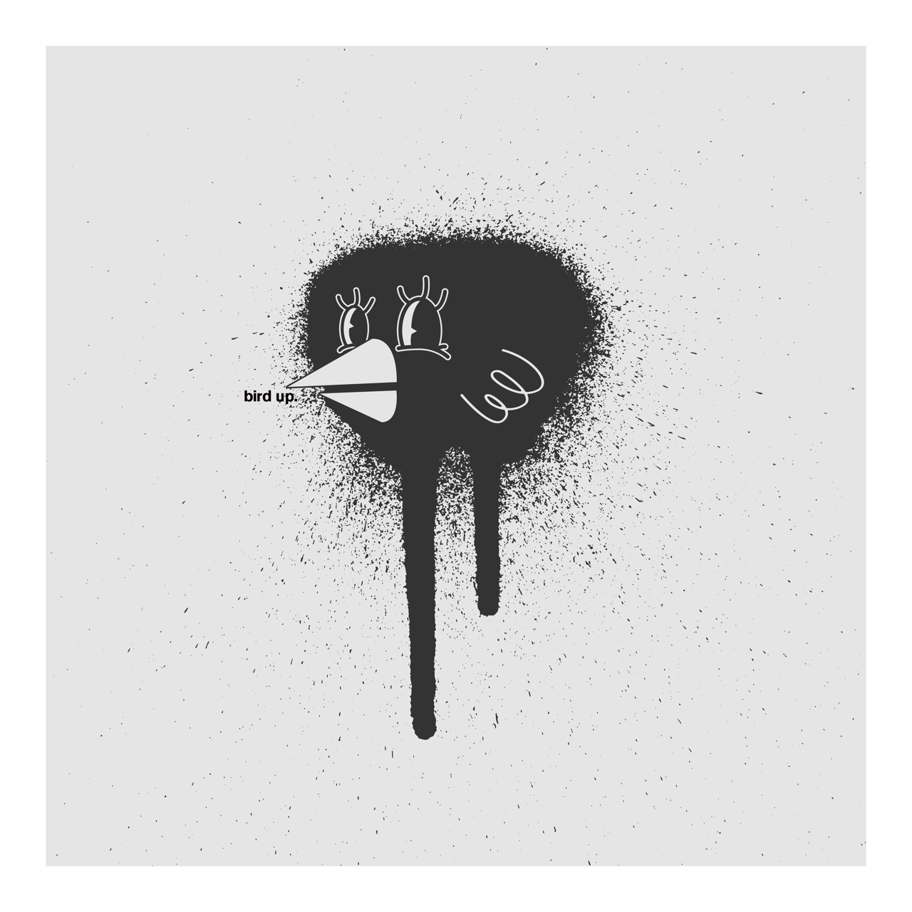 Square abstract framed wall art titled 'Bird' by Sunday Morning. Premium Giclée print.