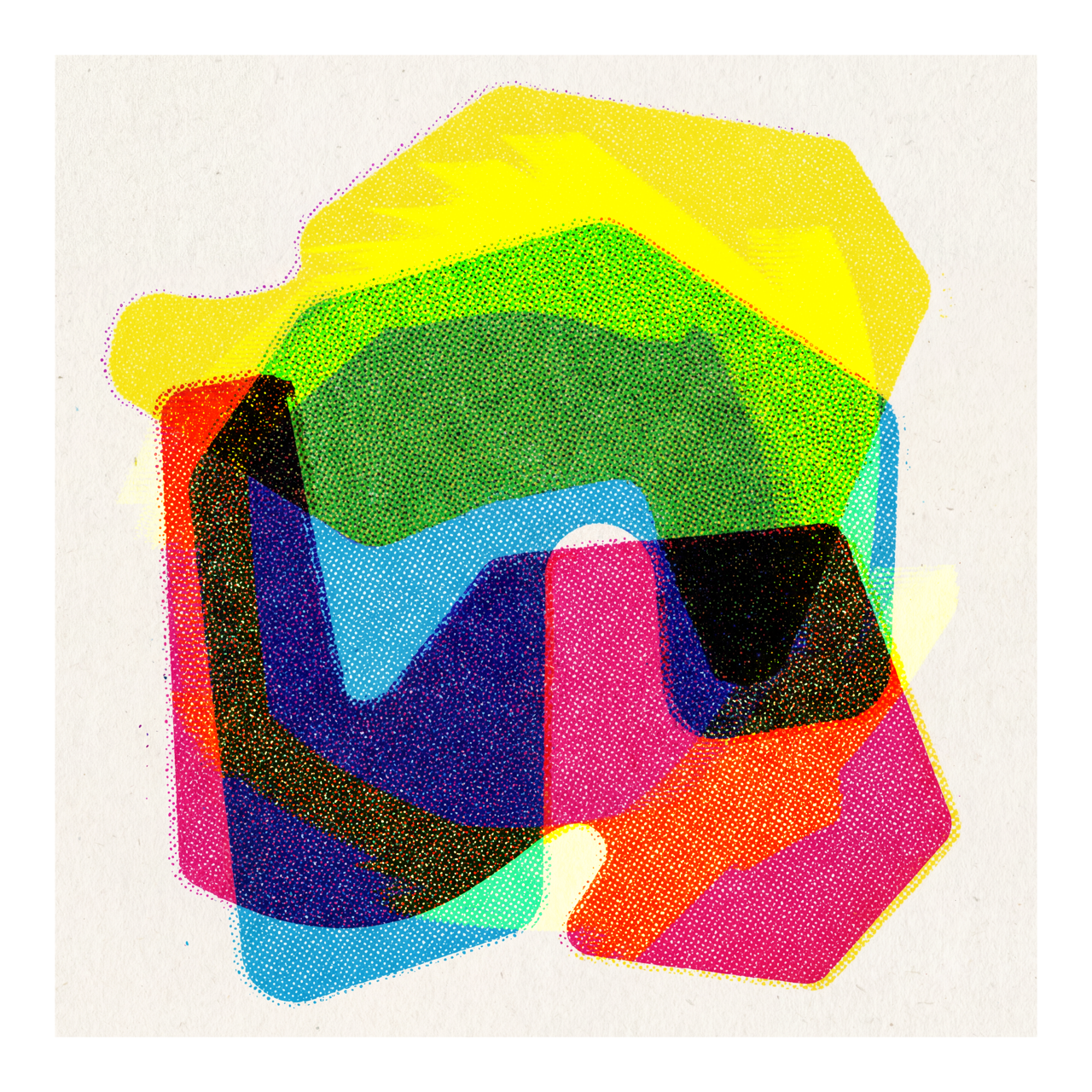 Square abstract framed wall art titled 'Shape 1' by Sunday Morning. Premium Giclée print.