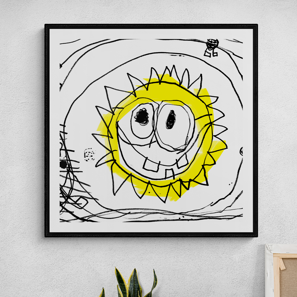 Sunny Boy | Abstract Square Wall Art