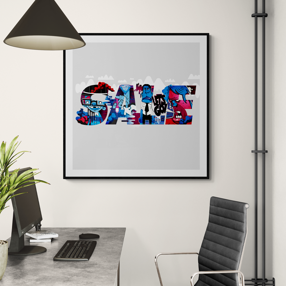 Sale | Illustrative & Typography Square Wall Art