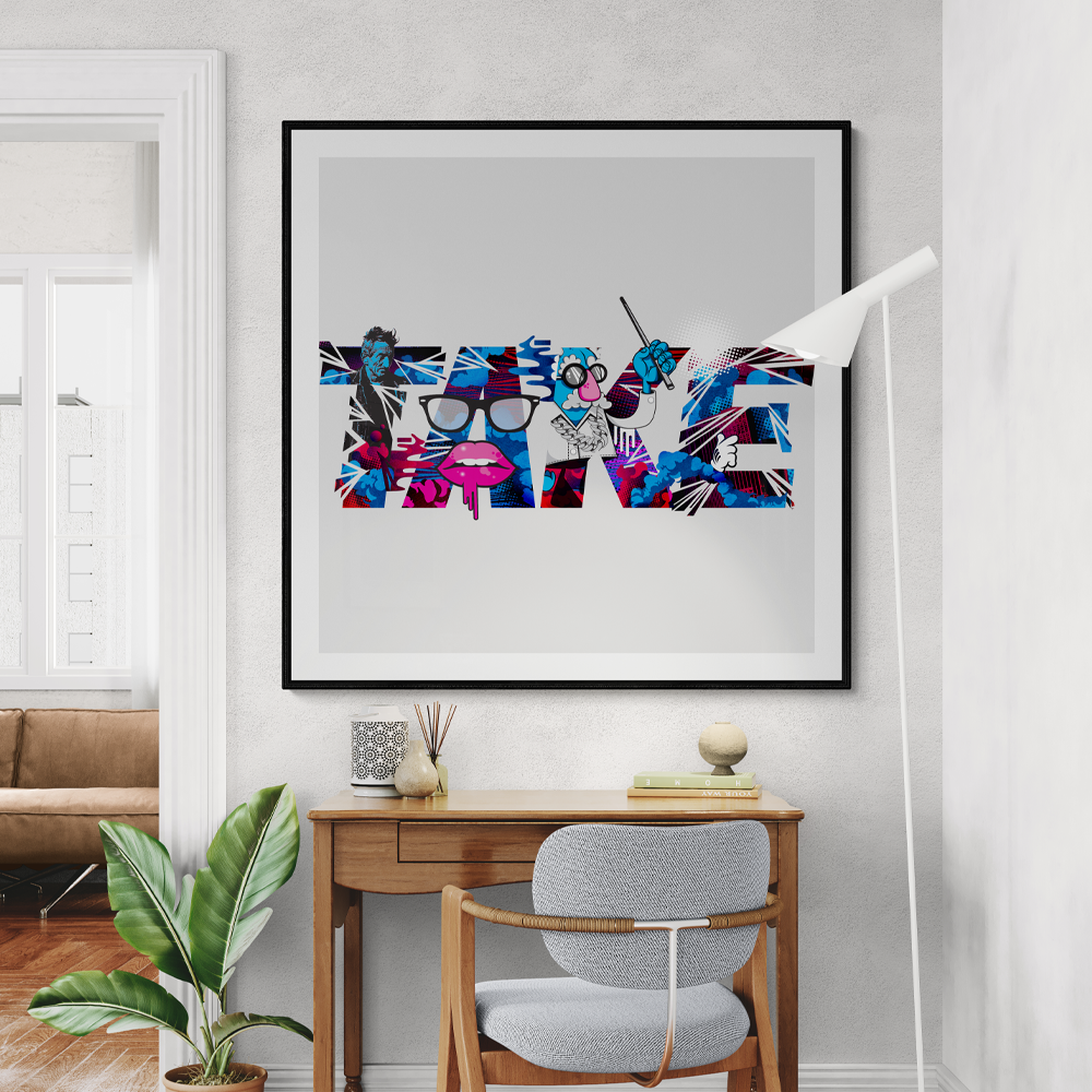 Take | Typography & Illustrative Square Wall Art