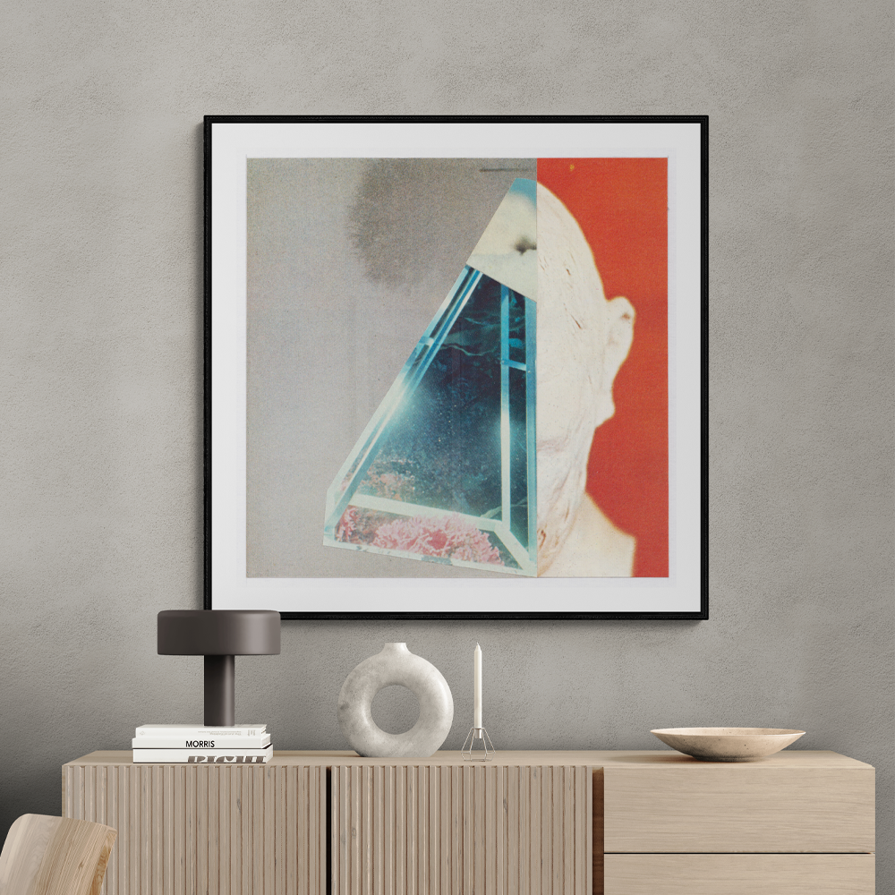 Square abstract framed wall art titled 'Prisma' by Sunday Morning. Premium Giclée print.