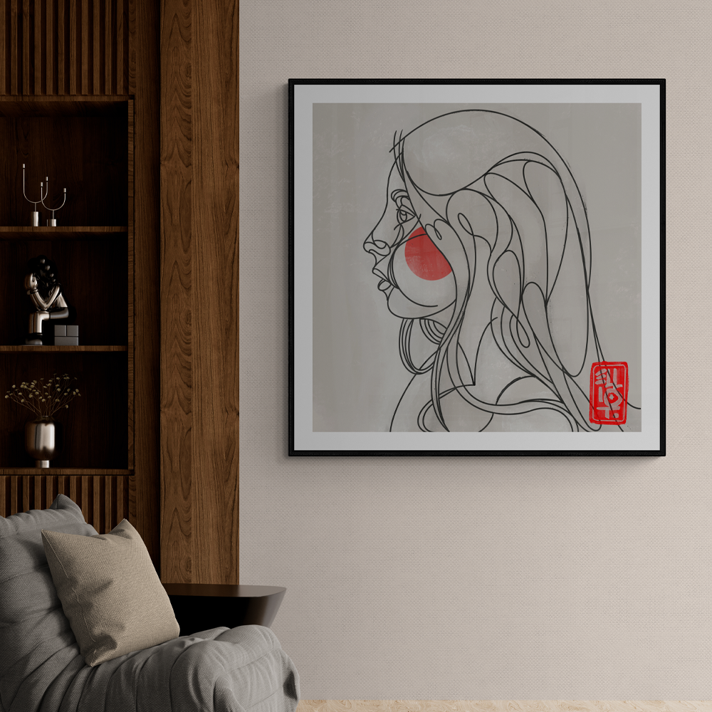Girl | Illustrative Square Wall Art