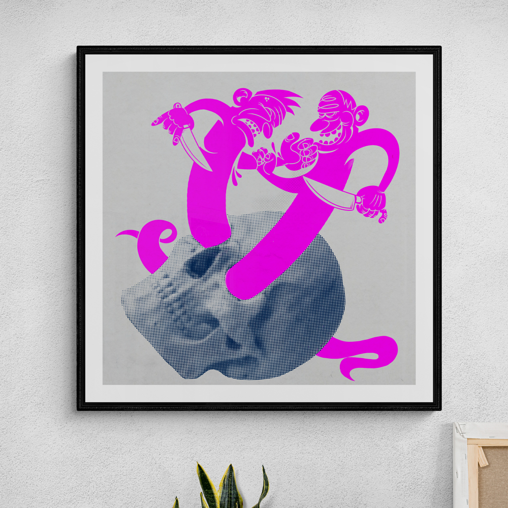 Strife | Illustrative Square Wall Art