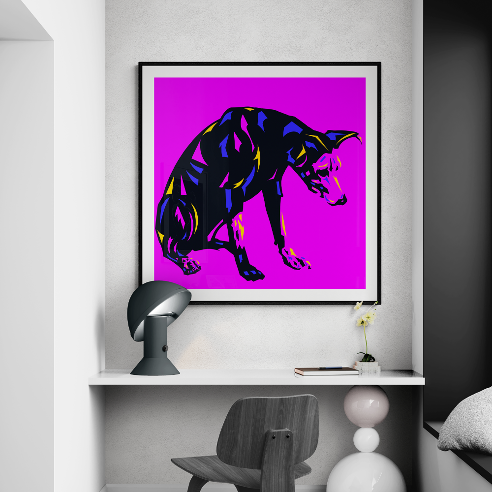 Sup Dog | Illustrative Square Wall Art