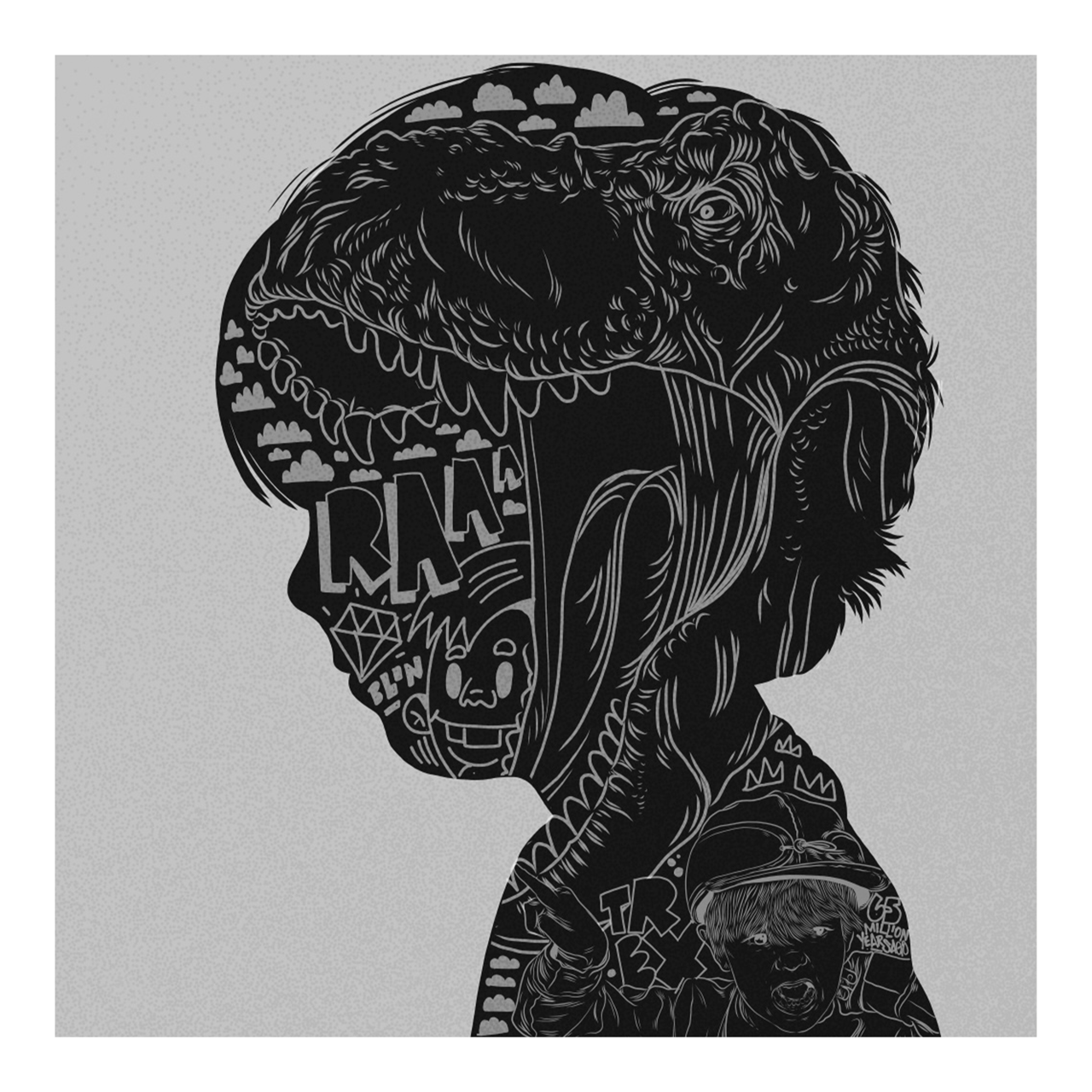 Square illustrative framed wall art titled 'Things Matter' by Sunday Morning. Premium Giclée print.