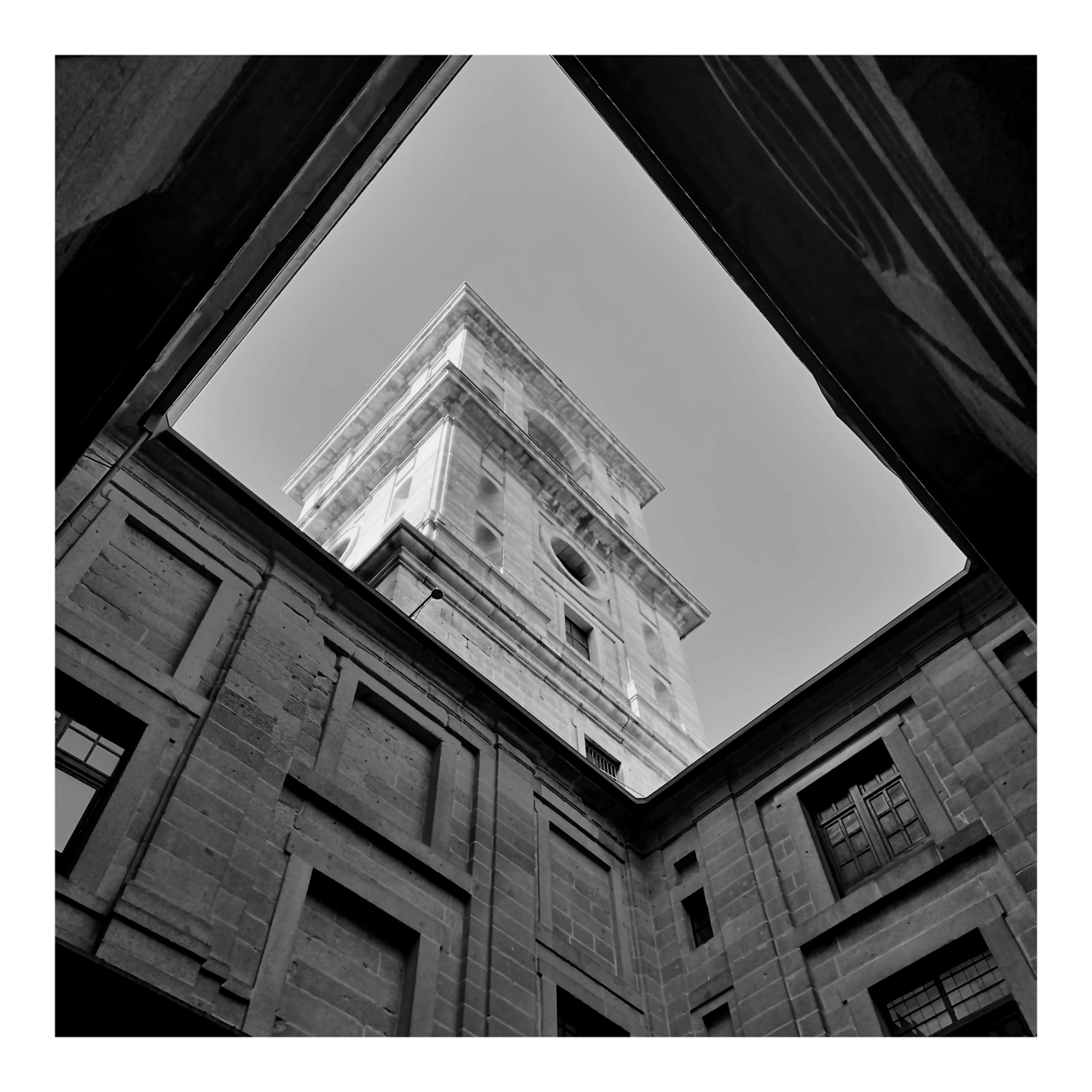 Square photography framed wall art titled 'Courtly' by Sunday Morning. Premium Giclée print.