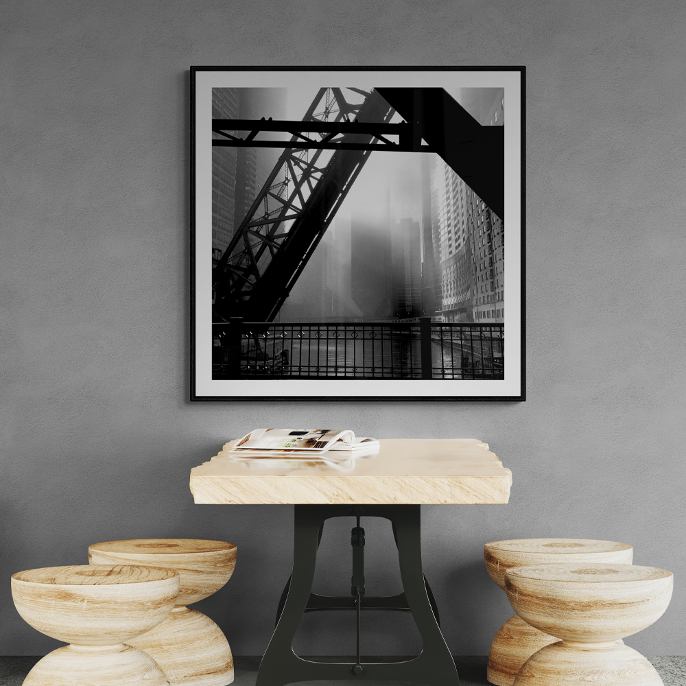 Foggy Drizzle | Photography Square Wall Art