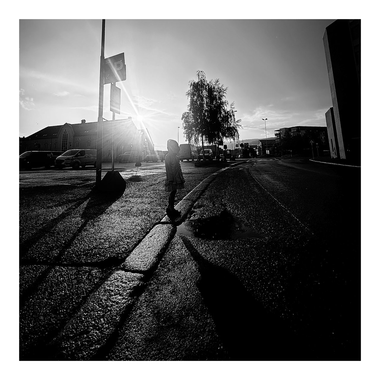 Square photography framed wall art titled 'Hood' by Sunday Morning. Premium Giclée print.