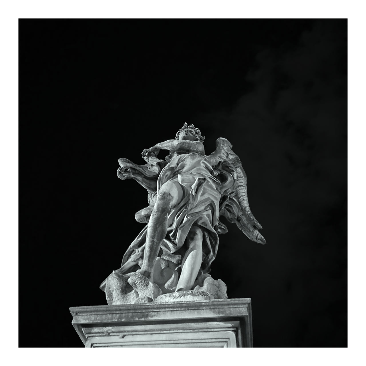 Square photography framed wall art titled 'Mike' by Sunday Morning. Premium Giclée print.