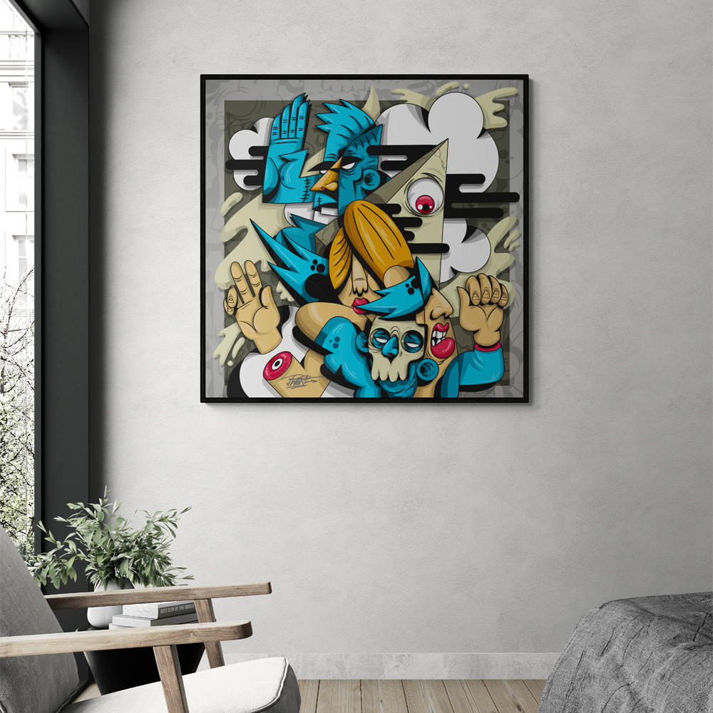 Angels In The Outfield | Illustrative Square Wall Art
