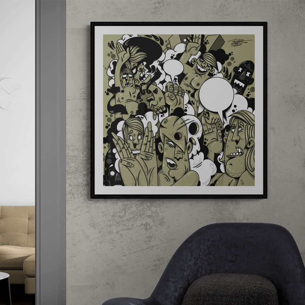 Dance Party | Illustrative Square Wall Art