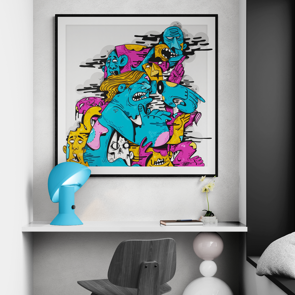 Head First | Illustrative Square Wall Art