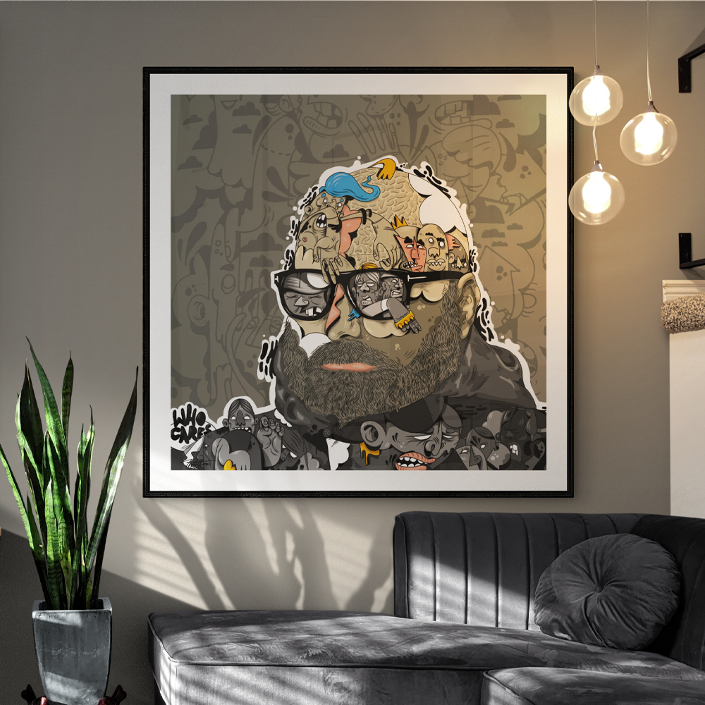 Meet Me | Illustrative Square Wall Art