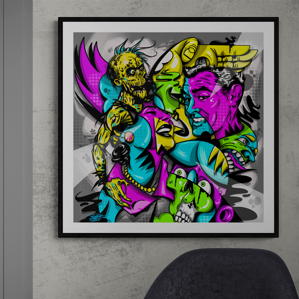 Scary Love | Illustrative Square Wall Art