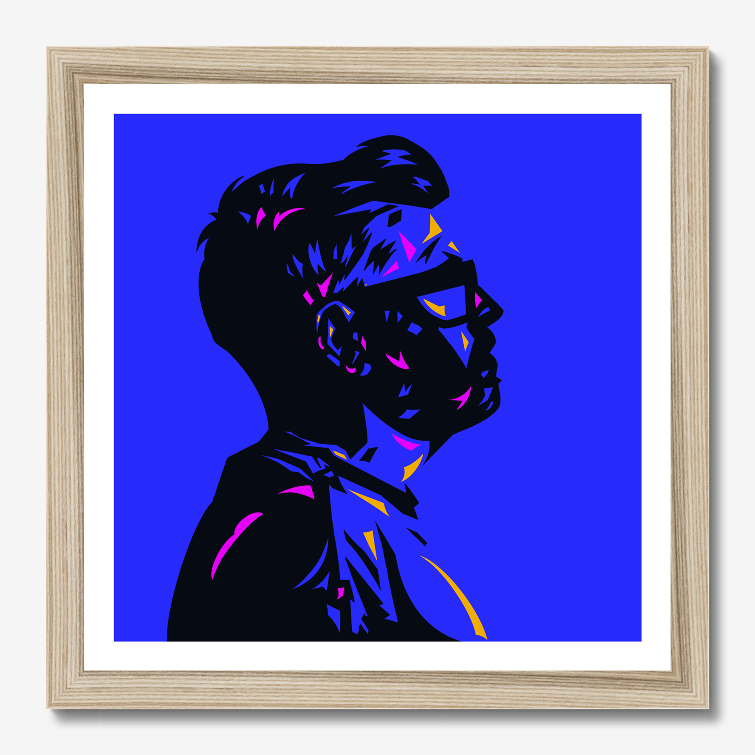 Square illustrative framed wall art titled 'Things Are Looking Up' by Sunday Morning. Premium Giclée print.