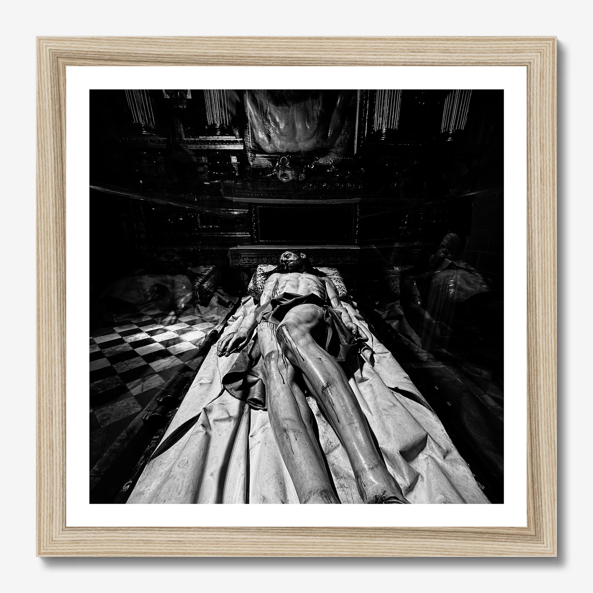 Square photography framed wall art titled 'Torn' by Sunday Morning. Premium Giclée print.