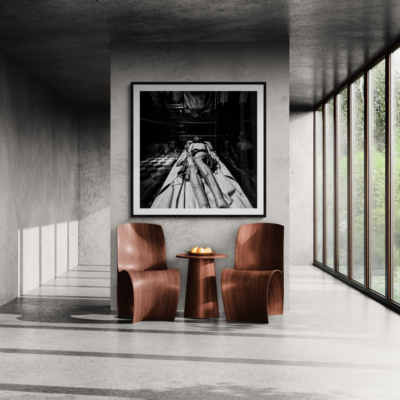 Square photography framed wall art titled 'Torn' by Sunday Morning. Premium Giclée print.