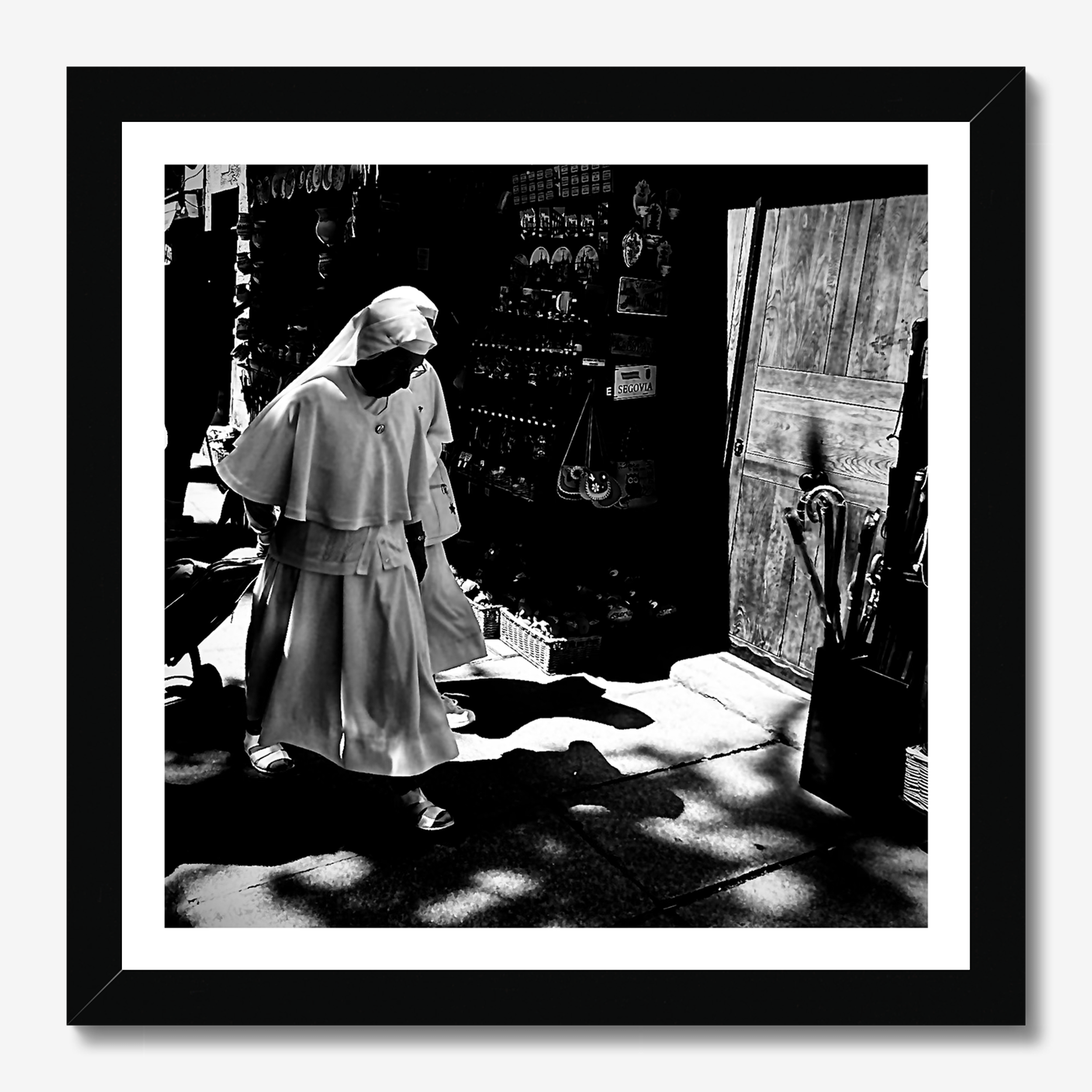 Square photography framed wall art titled 'Tradition' by Sunday Morning. Premium Giclée print.