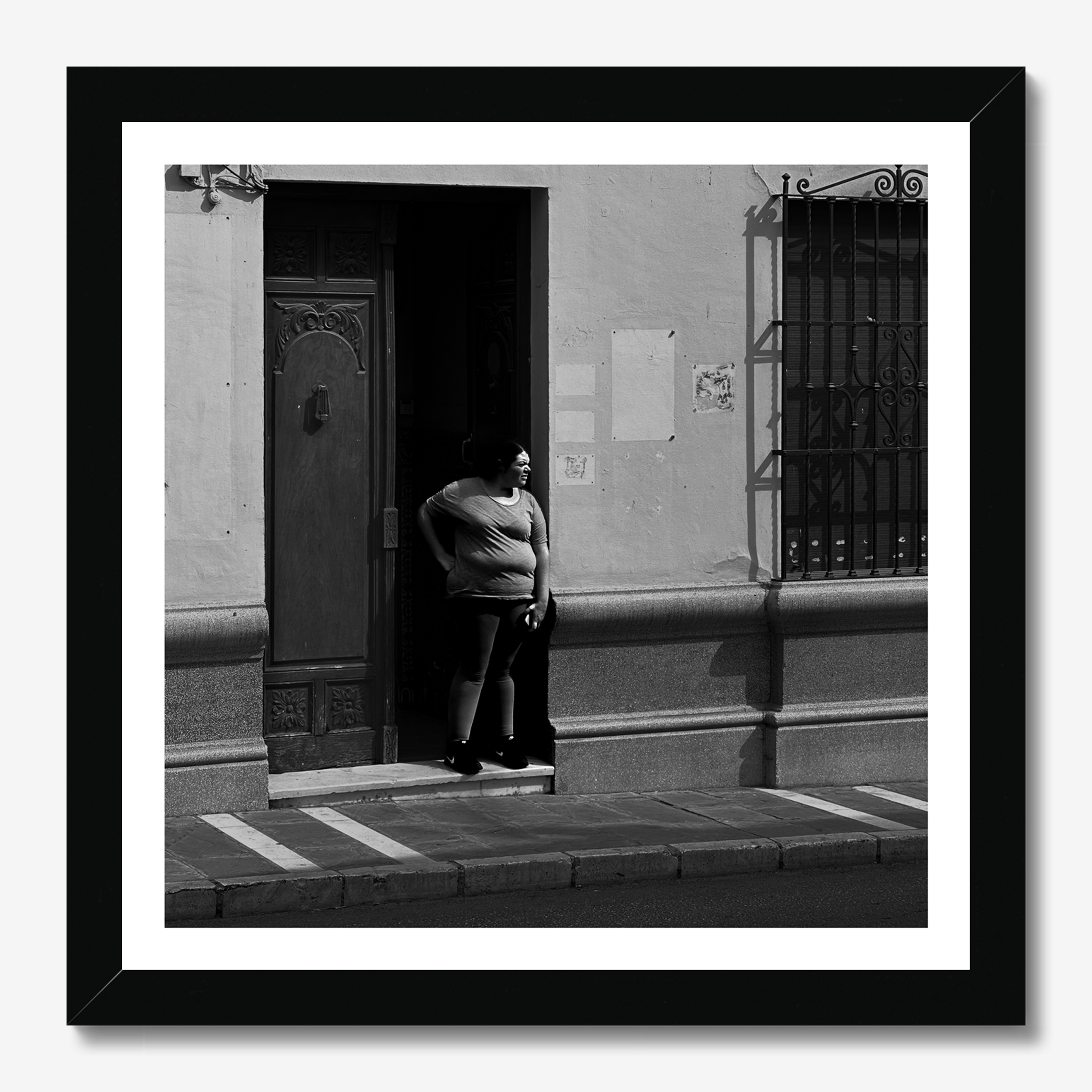 Square photography framed wall art titled 'Wait' by Sunday Morning. Premium Giclée print.