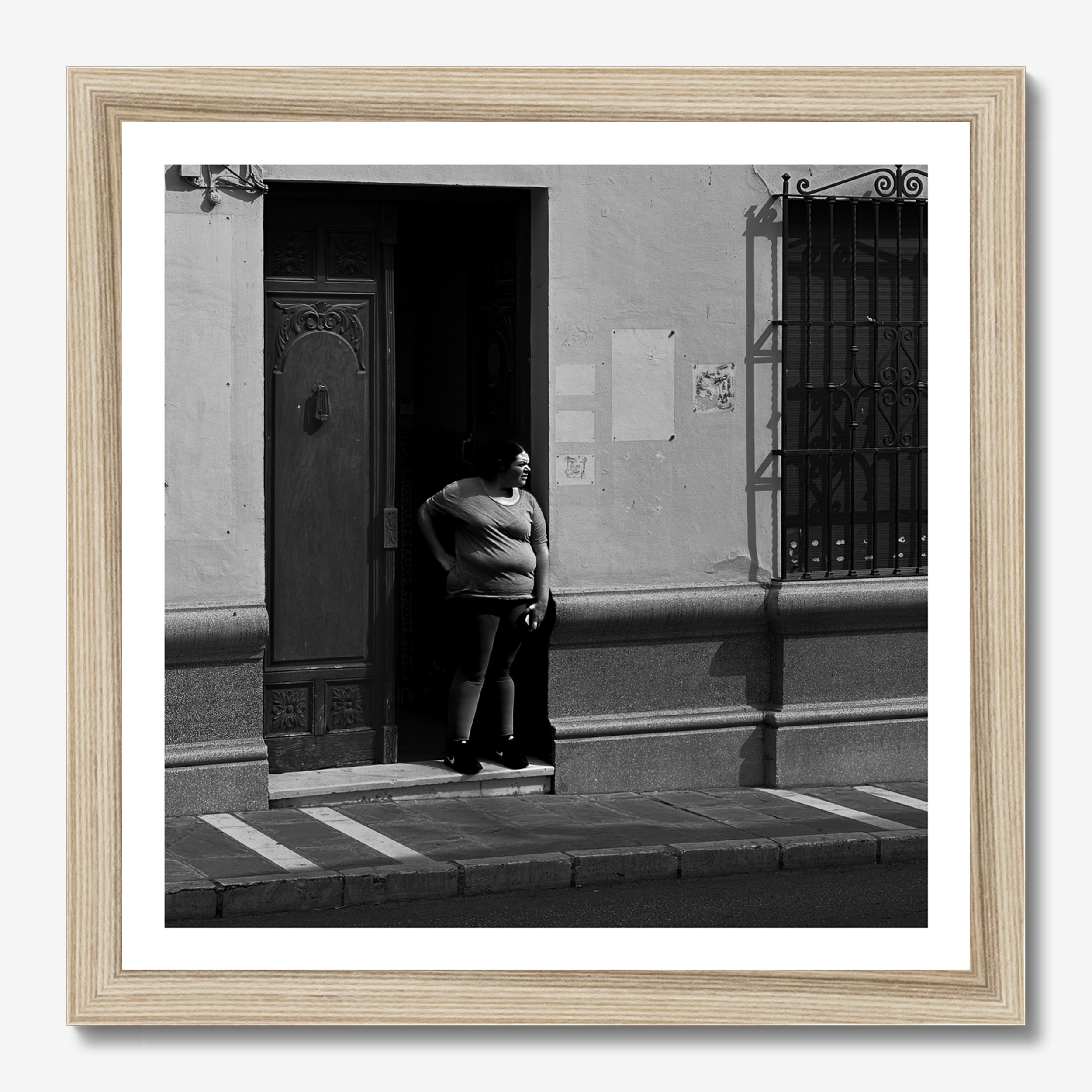 Square photography framed wall art titled 'Wait' by Sunday Morning. Premium Giclée print.