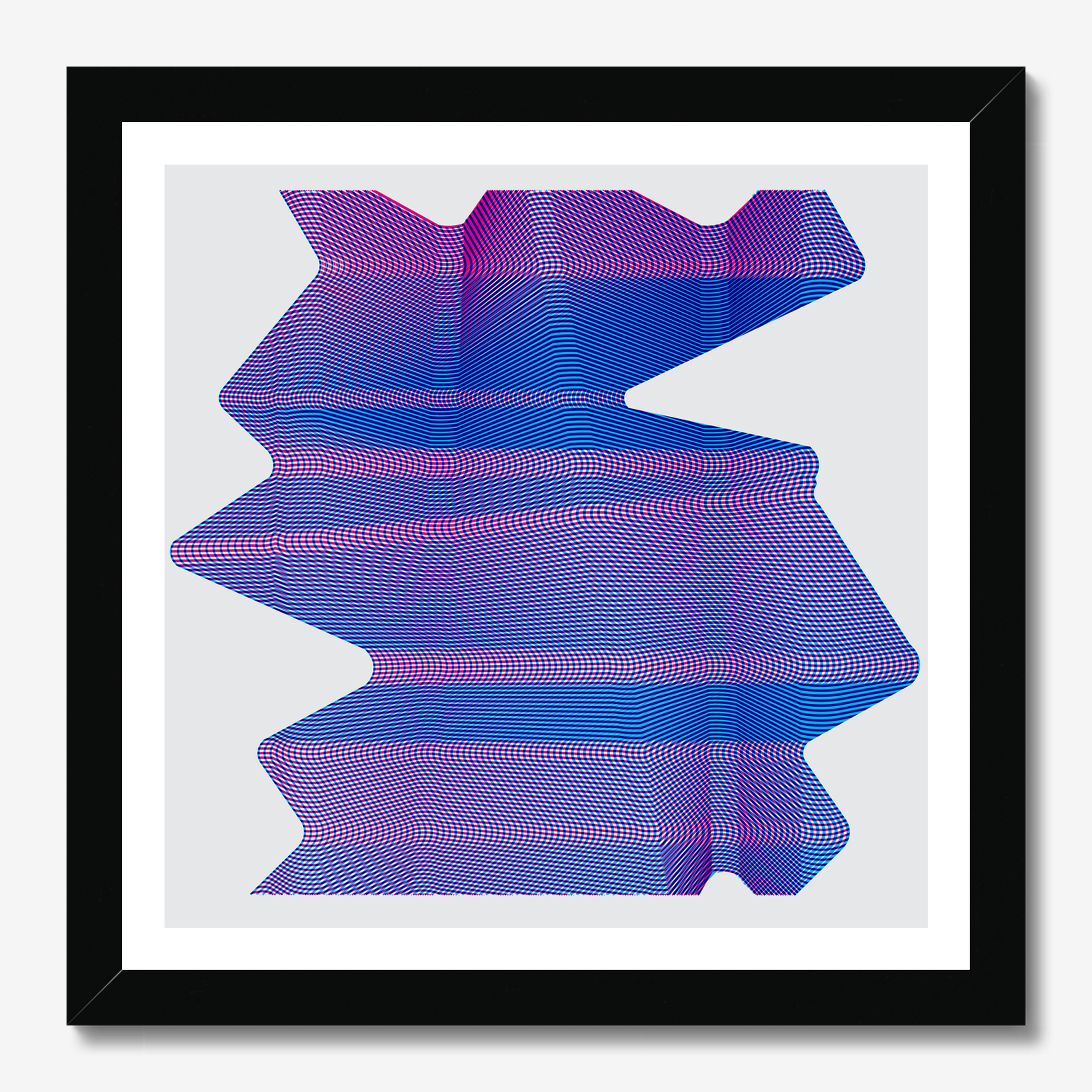 Square abstract framed wall art titled 'Waves' by Sunday Morning. Premium Giclée print.