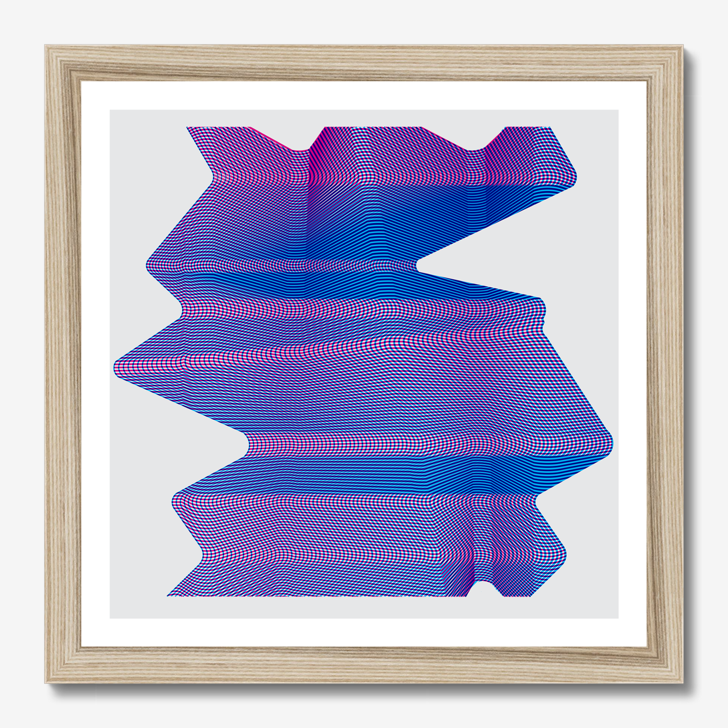 Square abstract framed wall art titled 'Waves' by Sunday Morning. Premium Giclée print.